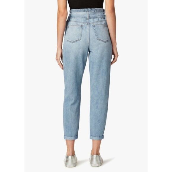 JOES JEANS Brinkley High Rise Paperbag Jeans Self Tie Waist Loose Fit Light Wash - Picture 9 of 14